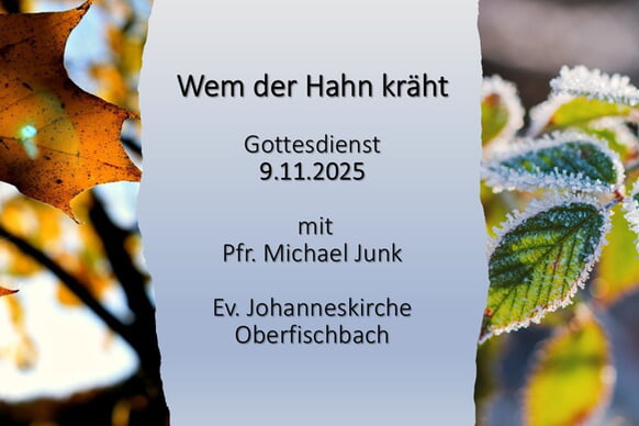 Aktueller Livestream der Gottesdienste