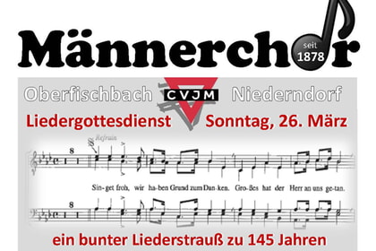 Jubiläum - 145 Jahre Männerchor am 26.März 2023